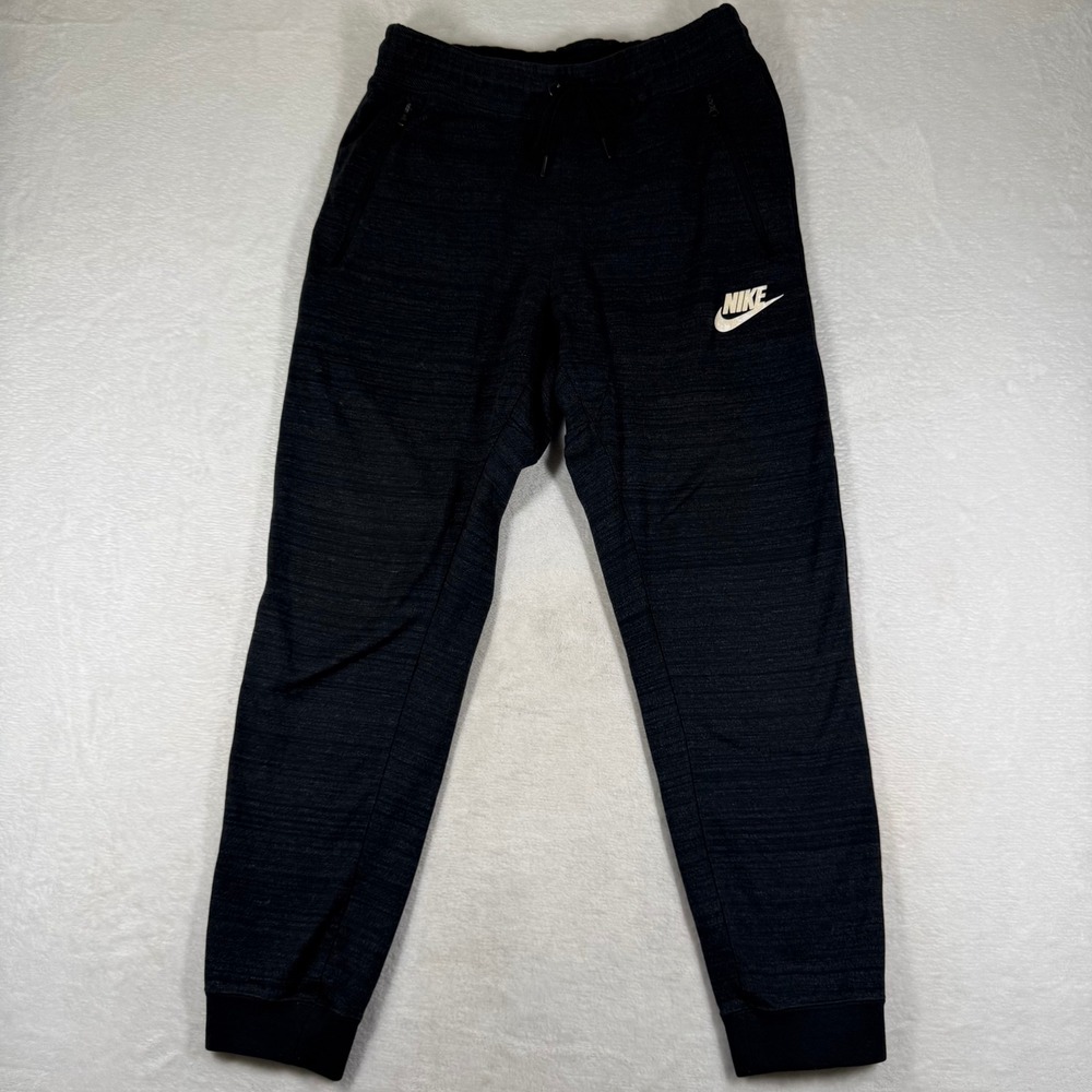 Nike Tech Fleece Jogger Pants Mens Medium Black Heather Tapered 837012-010